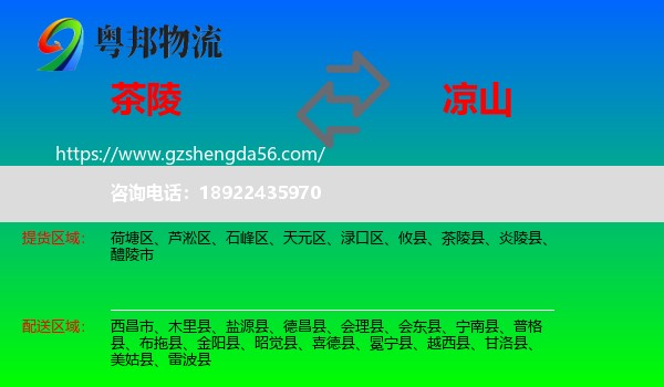 茶陵县到凉山物流