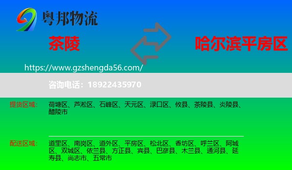 茶陵县到平房区物流专线