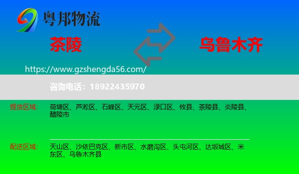 茶陵县到乌鲁木齐专线