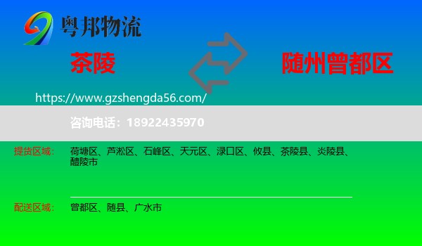 茶陵县到曾都区物流专线