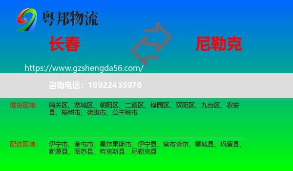 长春到尼勒克县物流专线