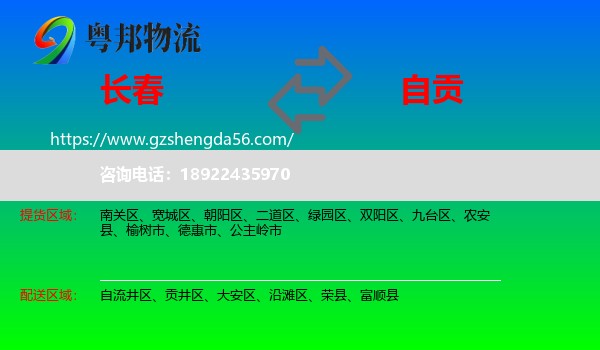 长春到自贡物流