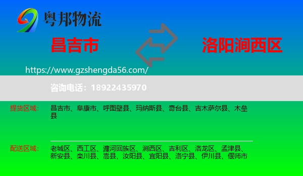昌吉市到涧西区物流专线