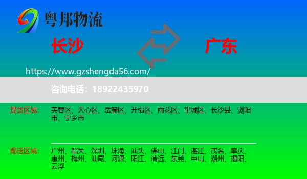 长沙到广东物流