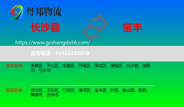 长沙县到宝丰县物流专线
