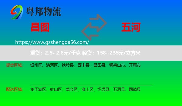 昌图县到五河县物流专线