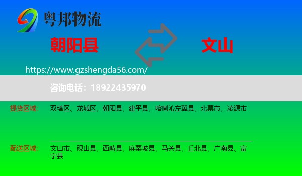 朝阳县到文山物流专线