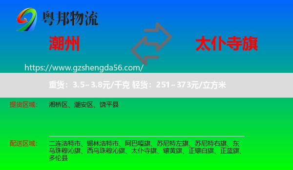 潮州到太仆寺旗物流专线