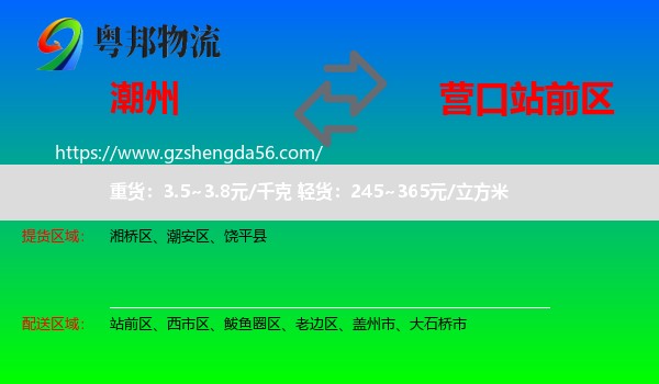 潮州到站前区物流专线