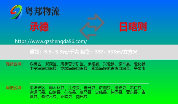 承德到日喀则物流