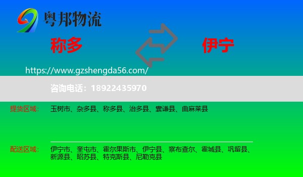 称多县到伊宁县物流专线