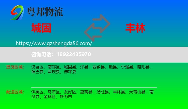 城固县到丰林县物流专线