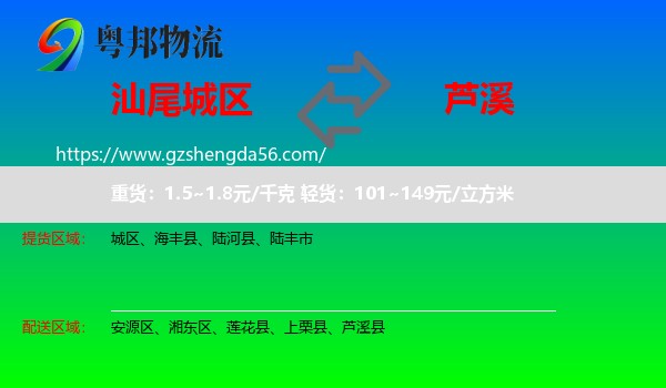 城区到芦溪县物流专线