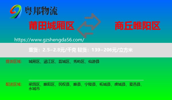 城厢区到睢阳区物流专线