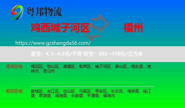 城子河区到福州专线