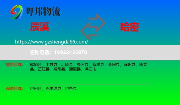 辰溪县到哈密物流
