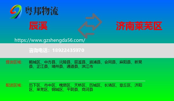 辰溪县到莱芜区物流专线