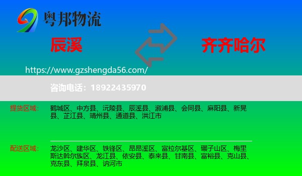 辰溪县到齐齐哈尔物流
