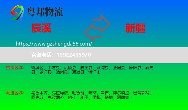 辰溪县到新疆物流