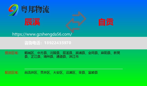 辰溪县到自贡物流