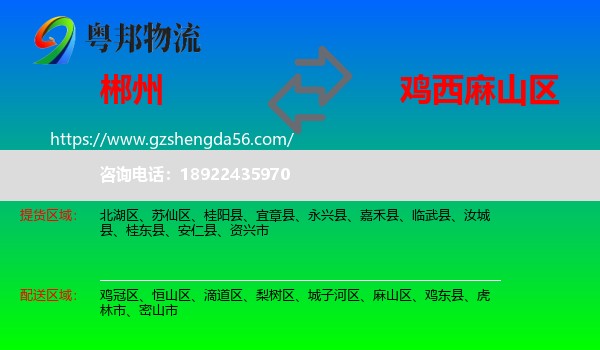 郴州到麻山区物流专线