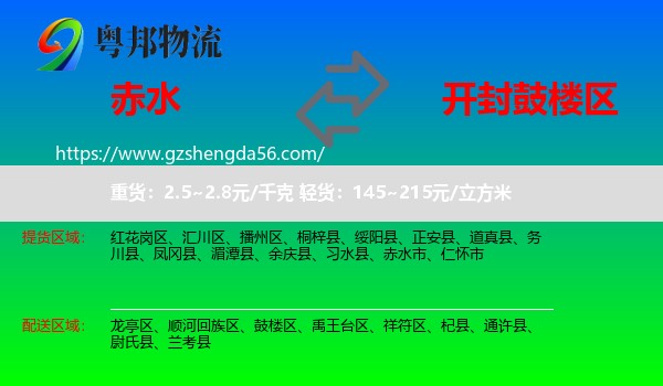 赤水市到鼓楼区物流专线