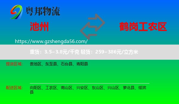池州到工农区物流专线