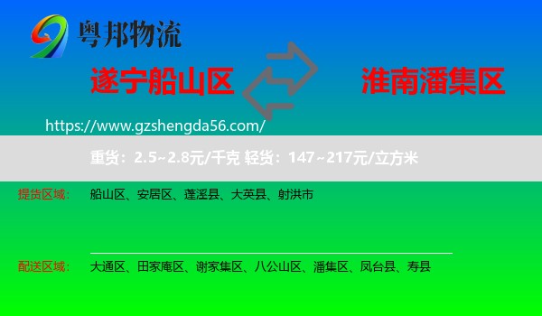 船山区到潘集区物流专线