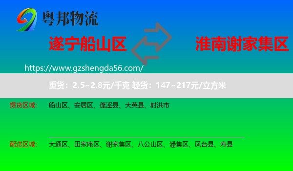 船山区到谢家集区物流专线