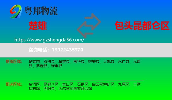 楚雄到昆都仑区物流专线