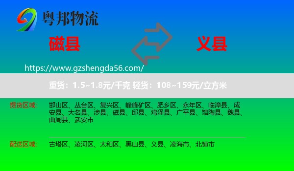 磁县到义县物流专线