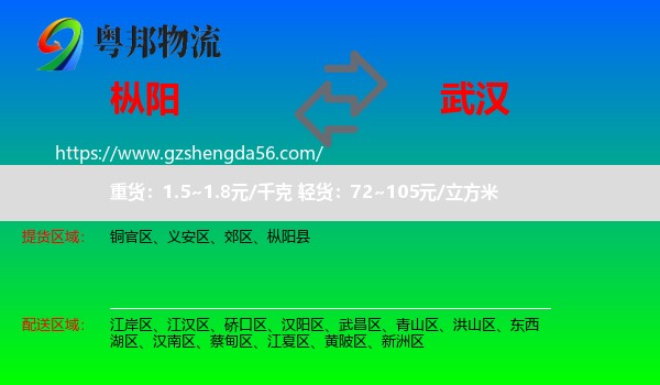 枞阳县到武汉专线