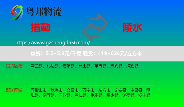 措勤县到陵水县物流专线