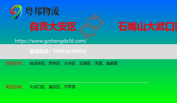 大安区到大武口区物流专线