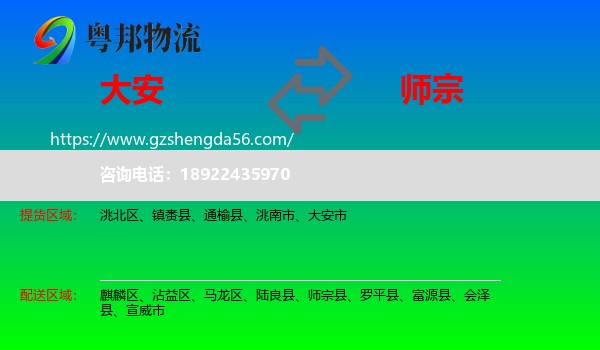 大安市到师宗县物流专线