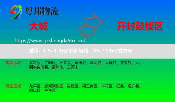 大城县到鼓楼区物流专线
