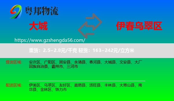 大城县到乌翠区物流专线
