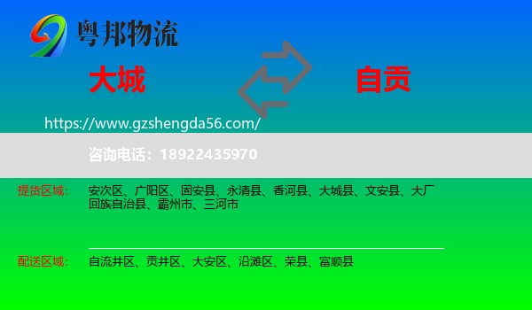 大城县到自贡物流