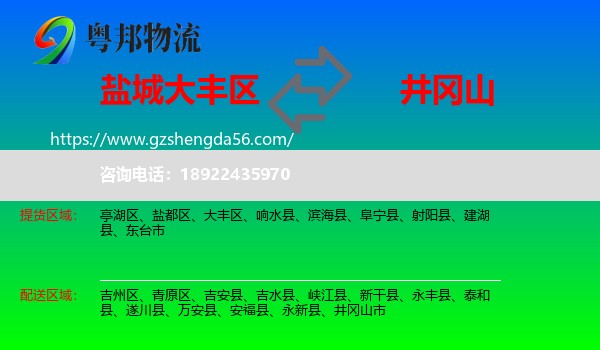 大丰区到井冈山市物流专线