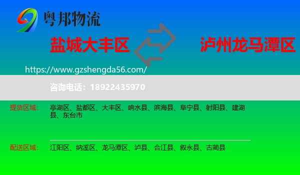 大丰区到龙马潭区物流专线