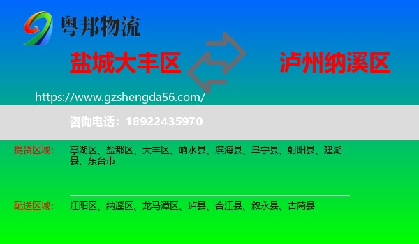 大丰区到纳溪区物流专线