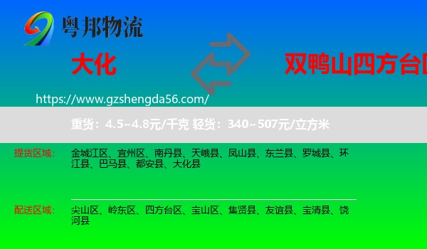 大化县到四方台区物流专线