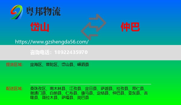 岱山县到仲巴县物流专线