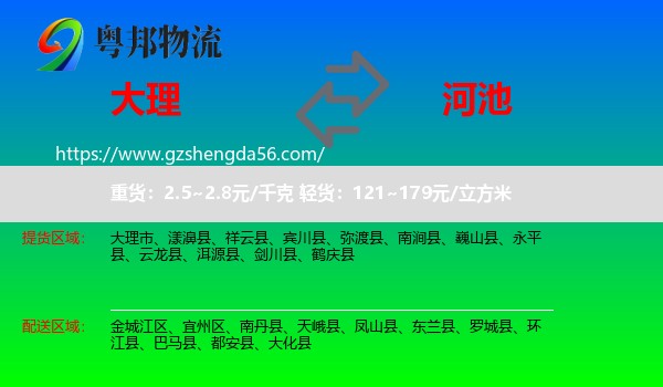大理到河池物流专线