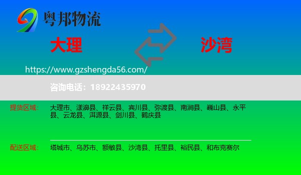 大理到沙湾县物流专线