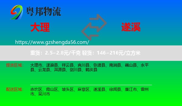 大理到遂溪县物流专线