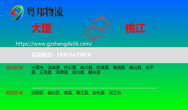 大理到桃江县物流专线