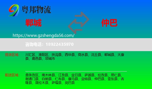 郸城县到仲巴县物流专线