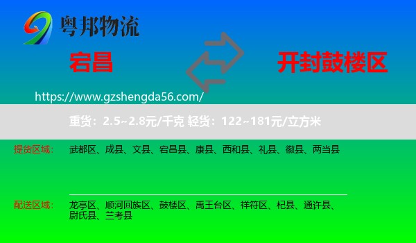 宕昌县到鼓楼区物流专线