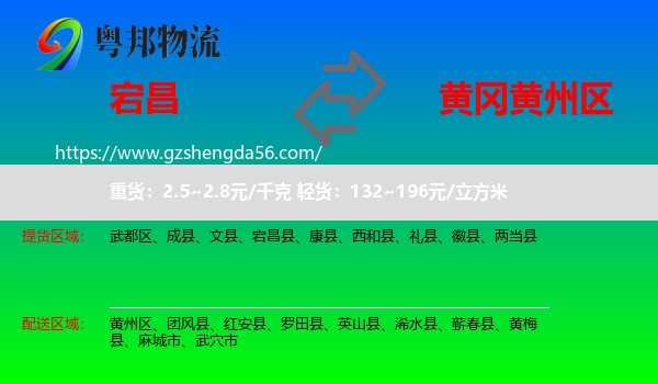 宕昌县到黄州区物流专线